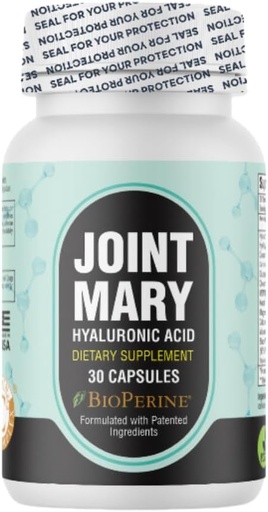 [BRSRAGL6CAAWG3DJ] Hyaluronic Acid Supplement– Advanced Joint Support with Hydrolyzed Collagen, Turmeric, Glucosamine, MSM, Vitamin C – 30 Capsules