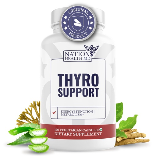 [BRSRAFAYPIBGGFDO] Thyro Support - Thyroid Supplement with Selenium, Bladderwrack & Zinc - Thyroid Health for Women & Men - Vegan, Non GMO, Gluten Free - 120 Capsules