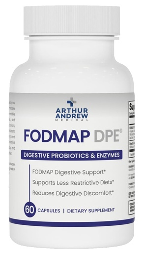 [BRSW2AD3AB7RQHLH] Arthur Andrew Medical - FODMAP DPE, Digestive Probiotics and Enzymes, Relief for FODMAP Intolerance and Highly Fermentable Foods, Vegan, Non-GMO, 60 Capsules