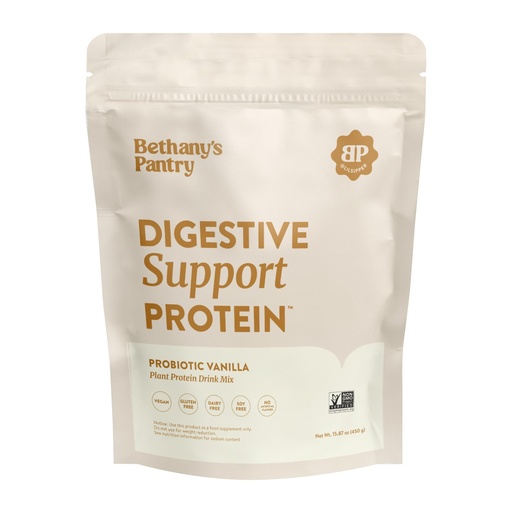[BRSRAZA6OQBRMGT2] Nuzest Bethany's Pantry Digestive Support Protein - Probiotics for Digestive Health – Clean Lean Protein - Premium Vegan Pea Protein Powder – Plant Based - 20 Servings, 1 Pound (Pack of 1) - Vanilla