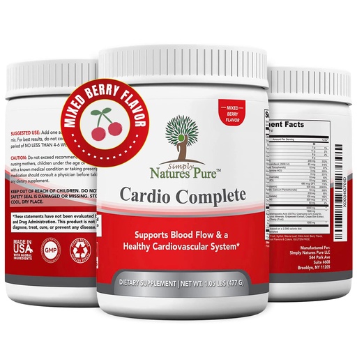 [BRSW2A34OJ4BS3IU] Simply Natures Pure Cardio Complete with 5,000 L-Arginine, 1,000mg L-Citrulline, and Hawthorn Berry - Heart Health & Cardiovascular Support Powder Supplement and 3-in-1 Nitric Oxide Booster