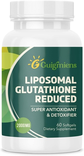 [BRSRMFADOQGWGFDA] Glutathione Liposomico 2000 MG, Assorbimento Superiore, Integratore Glutathione con Acido Ialuronico + Peptide Collage + Resveratrolo, Antiossidante potente, Invecchiamento di salute, 60 Conte