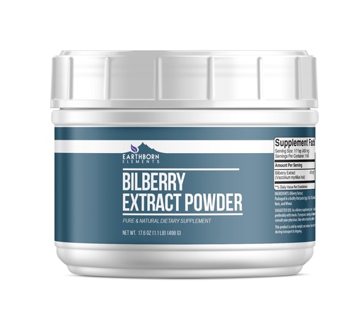 [BRSRMGAHC4JWCCAU] Earthborn Elements Bilberry Extract Powder 1.1 lb, Pure & Natural, Smoothies & Shakes
