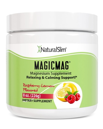 [BRSROGTYPMMQKHTL] NaturalSlim MagicMag Magnesium Citrate Powder for Stress, Constipation, Muscle & Heart Health, Better Rest & Digestive Support, Magnesium Supplement for Women and Men, 8 oz – Raspberry Lemon