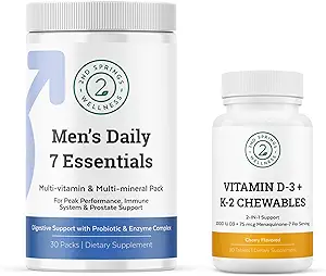[BRSROEI5CN5QMEY3] Men's Daily 7 Essentials & Vitamin D3+K2 Bundle
