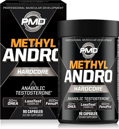 [BRSWGZTRBB7QIAI3] PMD Methyl Andro Hardcore - Support Testosterone for Lean Muscle & Strength Gains-Weightlifting and Workout Performance- Dietary Supplement (90 Capsules)