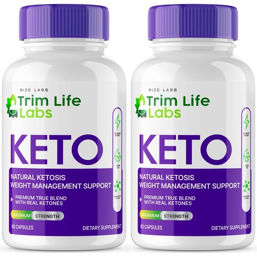 [BRSROFT3DIFGO3TB] rize labs - - Trim Life Labs Keto Capsules - Weight Loss Pills - Support Maximum Strength Formula, Keto+ACV Supplement (120 Capsules)