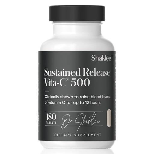 [BRSWI2QMOB4WY2DK] Shaklee - Sustained Release Vita-C® 500mg - High-Potency Cellular and Immune Support Formula with Proprietary Sustained-Release System - includes Rose Hips and Bioflavonoid Blend - 180 Tablets