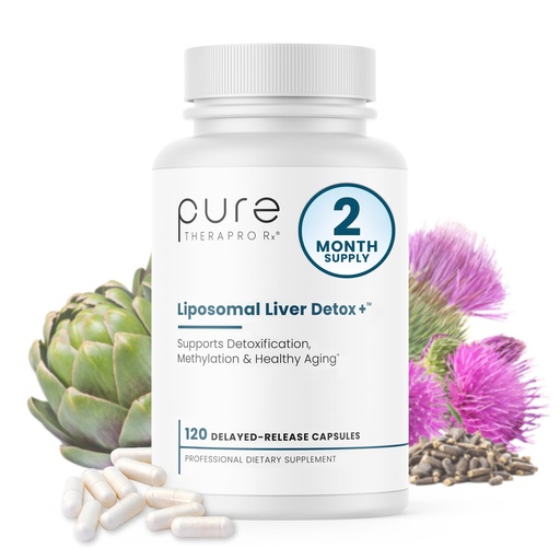 [BRSWGCQTBF5A4CLJ] Pure Therapro Rx Liposomal Liver Detox + 120 Acid-Resistant VCaps | Soy-Free Liposomal Format Containing Methylation Nutrient Cofactors | Supports Liver Detox and Cleansing | Vegan