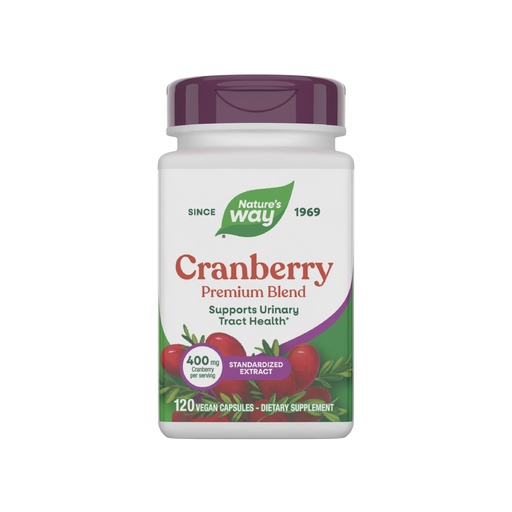 [BRSWIYTQAYIRQHI5] Nature's Way Premium Blend Cranberry, Urinary Tract Health Support*, with 100% Cranberry Concentrate, 400 mg Per Serving, 120 Capsules (Packaging May Vary)
