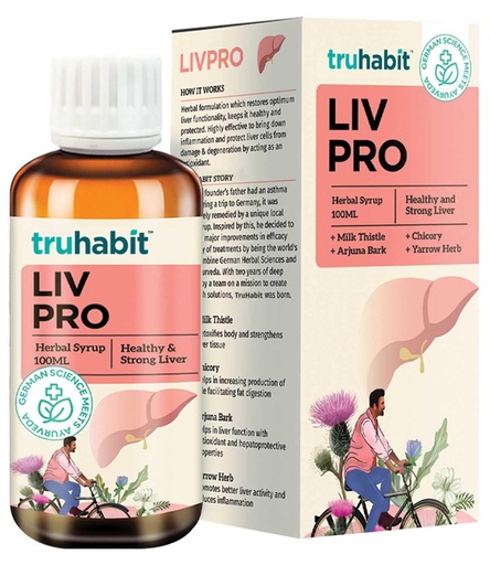 [BRSW2ZILCV6QIGTD] Truhabit Livpro Liver & Digestive Wellness Supplement | Herbal Liquid Formula for Metabolism & Everyday Liver Support | 100ml