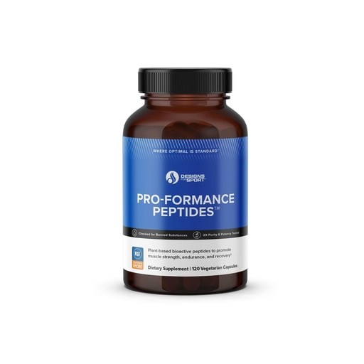 [BRSRAHA5CEOQ4HT5] Designs for Sport Pro-Formance Peptides - Supports Muscle Growth & Recovery* - Athlete Formula to Support Peak Performance* - NSF Certified for Sport - 120 Vegetarian Capsules