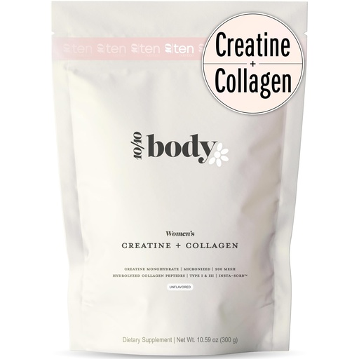 [BRSRAGQQB4CBQ3DX] New - Creatine + Collagen for Women – Supports Lean Muscle Growth & Development, Booty Gain, Energy & Recovery – 5g Creatine Monohydrate Plus 5000mg Collagen Peptides Combo – Unflavored, 30 Servings