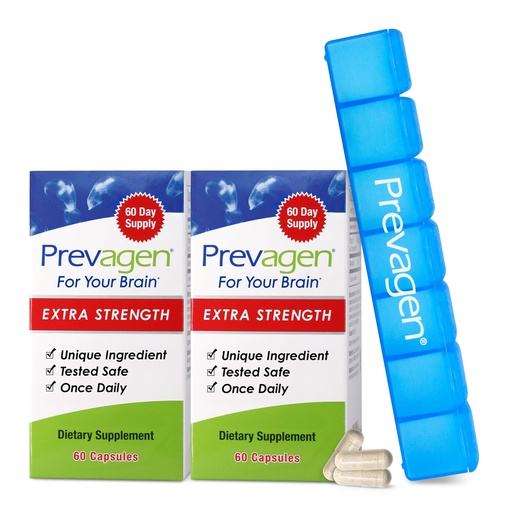[BRSWGBQBB5YAGDT7] Prevagen Extra Stregnth - 120 Capsules (4 Month Supply) | Formulated for Your Brain | 20mg of Apoaequorin Plus Vitamin D3 with 7-Day Pill Minder
