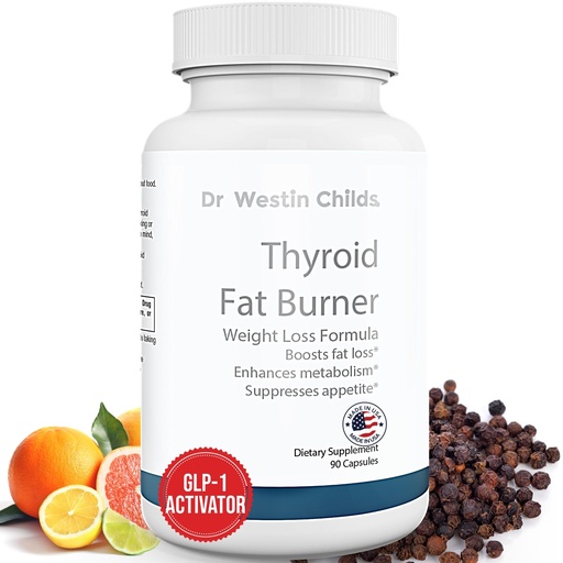 [BRSRAEL5C4FW2CL3] Dr. Westin Childs Thyroid Fat Burner - Fast Acting Thermogenic Weight Loss Supplement for Women & Men with Hypothyroidism, Hashimoto's & Hyperthyroidism for Waist Trimming, Bloating, 30 Servings