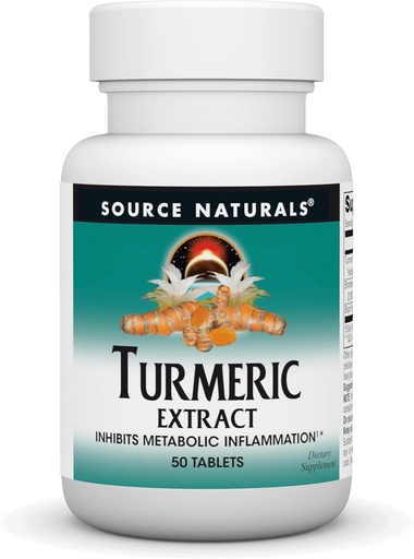 [BRSWIYQYOV6B4AA5] Source Naturals Turmeric Extract - Supports Healthy Inflammatory Response - 50 Tablets