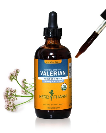 [BRSWIYTYOZ5BOELA] Herb Pharm Valerian Alcohol-Free Extract: Organic Liquid Glycerite for Sleep & Relaxation, Calming Nighttime Sleep Support Supplement for Adults, Sugar-Free, Up to 24 Week Supply, 4 oz
