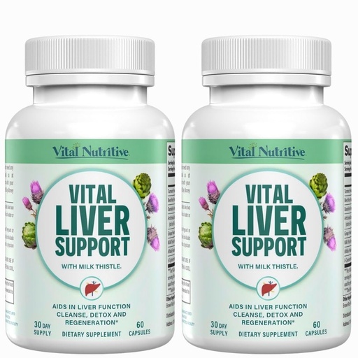 [BRSRAH37BMMA4237] VITAL NUTRITIVE - Vital Liver Support - Premium Liver Cleanse Detox & Repair Formula with Milk Thistle Supports Liver Health and Detox Cleanse