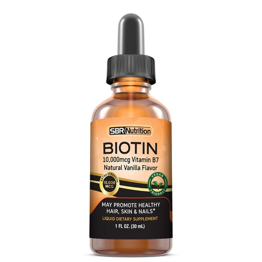 [BRSWGCQ5CF6GG3L4] MAX Absorption Biotin Liquid Drops, 10000mcg of Biotin Per Serving, 60 Serving, No Artificial Preservatives, Vegan Friendly, Supports Healthy Hair Growth, Strong Nails and Glowing Skin, Made in USA