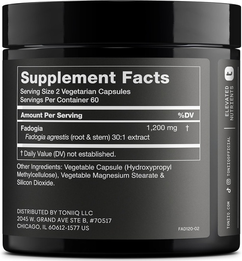 [BRSRMHADCMFQMHIZ] Fadogia Agrestis - Ultra High Potency 30:1 Extract - 1200mg Per Serving - Highly Concentrated - Third-Party Lab Tested - 120 Capsules
