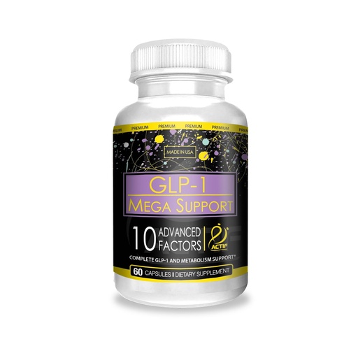 [BRSWKHQEBQPRQ2DI] ACTIF GLP-1 Mega Support with 10 Advanced Weight Factors and Probiotics, GLP-1 Activator and Metabolism Support, Non GMO, Made in USA, 60 Count