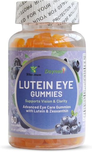 [BRSRAZTQCJ5A4EI3] Lutein Eye Gummies, Blueberry Flavor Eye Care Gummies met Lutein & Zeaxanthine voor volwassenen, 60 Tellen