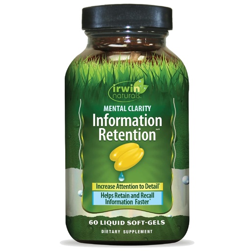 [BRSWKGYFOEHGMAL2] Irwin Naturals Mental Clarity Information Retention - 60 Liquid Soft-Gels - Helps Increase Attention to Detail & Retain and Recall Information Faster - 30 Total Servings