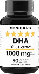 [BRSROGQQDFYQAA36] MONOHERB DHA Extract 1000 mg - 90 Vegetarian Capsules