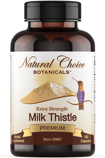 [BRSWKEARCQFQICLO] Milk Thistle Extract (80% Silymarin Flavonoids) Plus Turmeric - 120 Capsules
