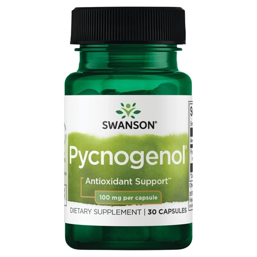 [BRSWIYYMBUFGKDI5] Swanson Pycnogenol Antioxidant 100 Milligrams, 30 Capsules | Provides Antioxidant Support, Supports Healthy Body Function and Promotes Overall Everyday Wellness Naturally