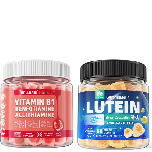 [BRSRABTQAQARAEQ2] LILICARE Sugar Free Lutein 20mg 40mg + Vitamin B1 Gummies