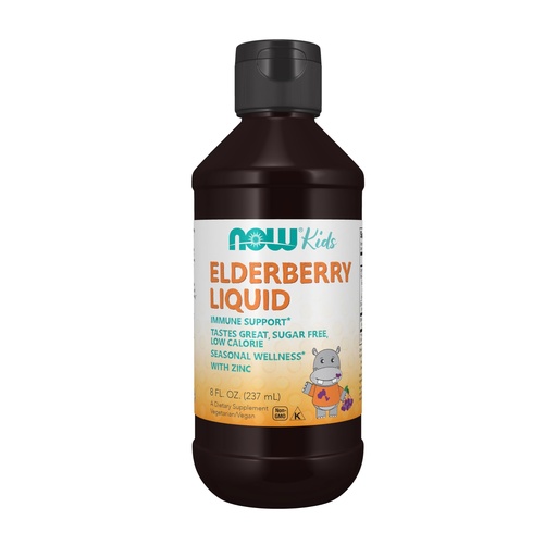 [BRSWGHANBEPWMF3L] NOW Foods Supplements, Liquid Elderberry for Kids with Zinc and Astragalus, Immune Support*, 8-Ounce, packaging may vary