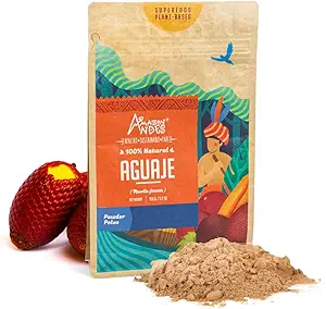 [BRSWYZANAUBWACDL]   Andes Aguaje Fruit Powder - Buriti Wild Harvested in Peru - Support Menstrual Disorder - Non-GMO Allegen-Free & Vegan - Halal - Contains Phytoestrogens - 5.2 Ounce (40 Servings)
