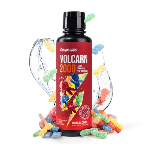 [BRSWYZDRCQHQM3QV] InnoSupps Volcarn 2000 - L-CARNITINE Advanced Energy Liquid | ATP Enhancer with GBEEC | Boosts Energy, Enhances Focus, Caffeine Free, No Artificial Sweeteners | 32 Servings (Sour Kids Candy)