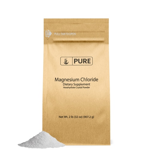 [BRSWGZATDN5AK3DZ] Pure Original Ingredients Magnesium Chloride (2lb) Oral Supplement, Crystal Powder, Magnesium Supplement, Food Grade