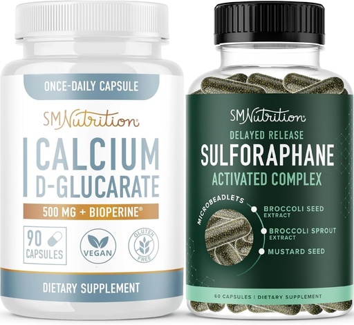 [BRSRAZYNBYAQMAL2] Sulforaphane Complex with Calcium D-Glucarate | Hormone Balancing Bundle with Advanced Microbeadlet Hormone Balance Supplement (60 Servings) and Vegan Gluten Free Non-GMO CDG Supplement (90 Servings)