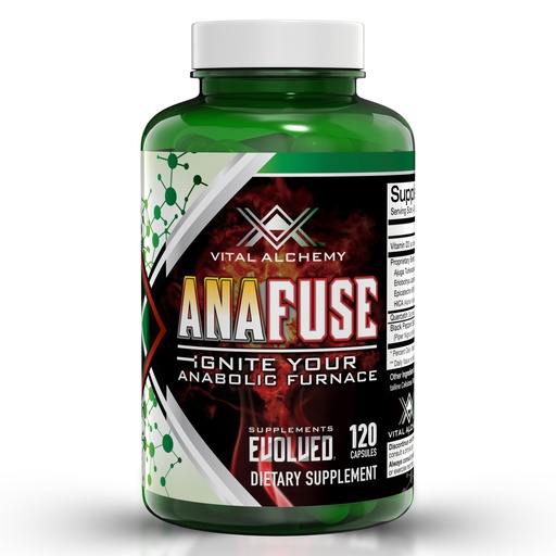 [BRSRMAAHCV6WOEIV] Vital Alchemy Anafuse Turkesterone Supplement for Men, Epicatechin, Quercetin, Black Pepper, and More - Increase Stamina, Lean Muscle Growth & Recovery - USA Made & Non-GMO - 120 Vegan Capsules
