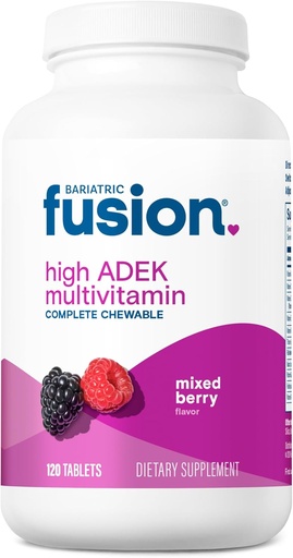 [BRSWKHDZAIFG2CT3] Fusión Bariatrica Multivitamínico Chewable con vitaminas ADEK altas  sometida Multi for Duodenal Switch Pacientes ← Tablas Flavoradas de Berry mixtas Silencio con Iron y Calcio Silencioso Un mes Fuente