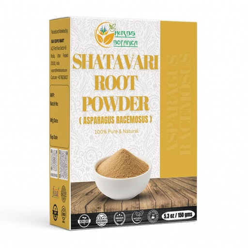 [BRSW2FI3B4NRQEIY] Herbs Botanica Shatavari Powder Natural Asparagus Racemosus for Lactation Breastfeeding Shatavri Satawar Kalpa Kalp India Improves Lactation | Rejuvenates Stamina | 5.3 oz / 150 GMS