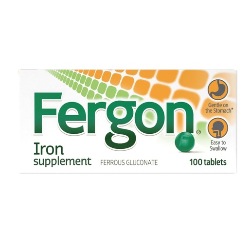 [BRSWKFARCRYRG2Q7] Fergon High Potency Iron Supplement Tablets 100 ea (Pack of 3)