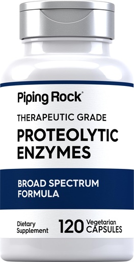 [BRSROZAPBYNWEAL3] Piping Rock Proteolytic Enzymes Supplement | 120 Capsules | Broad Spectrum Complex | Vegetarian, Non-GMO, Gluten Free
