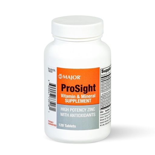 [BRSRMFQ5OEOQ4EQ6] MAJOR ProSight Vitamin and Mineral Supplement - Daily Multivitamin for Women and Men with High Potency Zinc, and Antioxidants for Optimum Nutritional Support - 120 Tablets