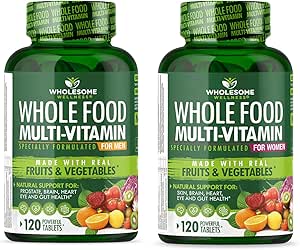 [BRSROBA3BUBQA234] Wholesome Wellness Wholefood Multivitamins for Men + for Women Bundle