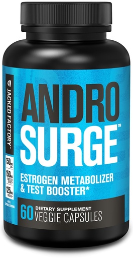 [BRSWKGYNCEBWI23M] Jacked Factory Androsurge Estrogen Blocker for Men - Natural Testosterone Booster for Men & Estrogen Metabolizer with Tongkat Ali, DIM, Long Jack & More - Test Booster & Muscle Builder - 60 Count