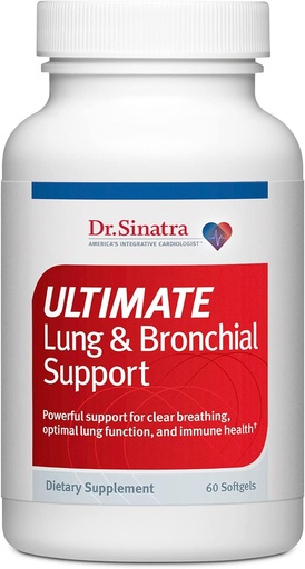 [BRSW2ZI3DEJQKCT2] Dr. Sinatra Ultimate Lung & Bronchial støtte Supplement for lunge helse, klar pustende, immun- og hjertehelse, og sesongmessig pustende utfordring støtte (60 kapsler, 30-dagers forsyning)