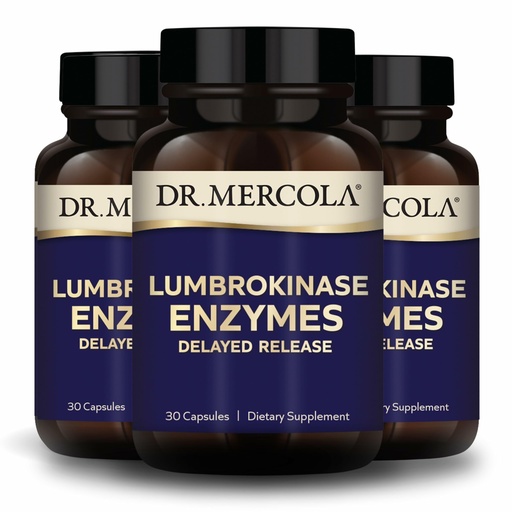 [BRSROFAZOEHBQCLB] Dr. Mercola Lumbrokinase Enzymes - Delayed Release Formula - Dietary Supplement for Cardiovascular & Energy Support - Non-GMO, Gluten-Free & Soy-Free - 30 Capsules (30 Servings), 3 Pack