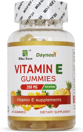 [BRSRAZQBCECWKF3Z] Vitamin E Gummies 268mg, Delicious, Vegan, Non-GMO, Adult Gummy Supplements, Immune, Skin & Eye Support, 60 Count