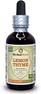 [BRSWGHYRA4CRU2TP] Lemon Thyme (Thymus x Citriodorus) Tincture, Organic Dried Herb Liquid Extract (Brand Name: HerbalTerra, Proudly Made in USA) 2 fl.oz (60 ml)