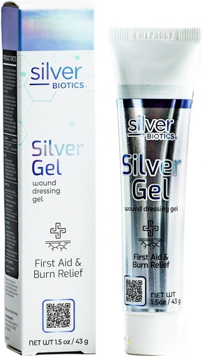 [BRSRAZQOBMBQ4FDH] Silver Biotics 24 PPM Silver Wound Healing Gel | Layer of Protection for Cuts, Irritations, and Burns | 1.5 oz