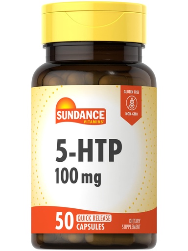 [BRSRMCA5OUIRYH3L] Sundance 5-HTP 100mg | 50 Capsules | 5 Hydroxtryptophan | Non-GMO & Gluten Free Supplement
